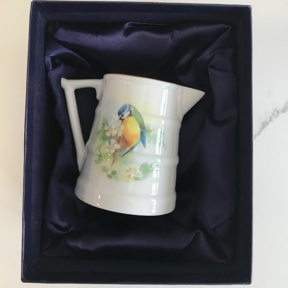 Vintage Royal Worcester Porcelain China Mini Barrel Kingfisher Pitcher Jug NIB - Picture 2 of 8